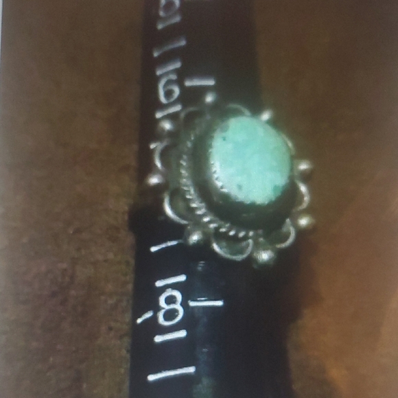 Native American Jewelry - Native American Turquoise Ring Size 7 Natural Stone